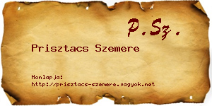 Prisztacs Szemere névjegykártya